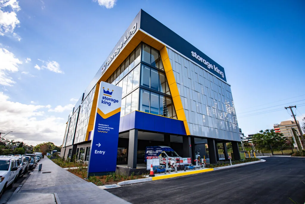 Modern commercial building supported by fire services